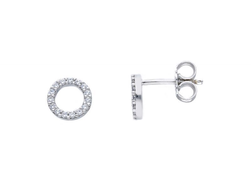 Φωτογραφία από White gold  earrings  k9 with zircons (code S224495)