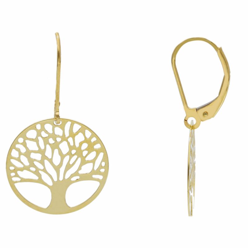 Φωτογραφία από Golden earrings with the tree of life 9k (code S231081)