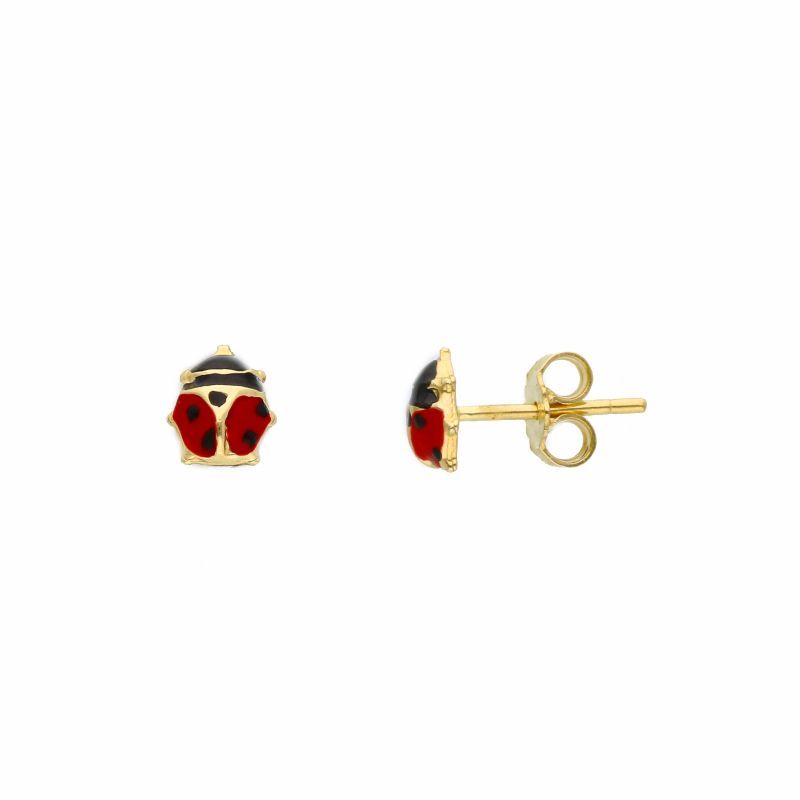 Φωτογραφία από Yellow gold earrings ladybugs k14 (code S239220)