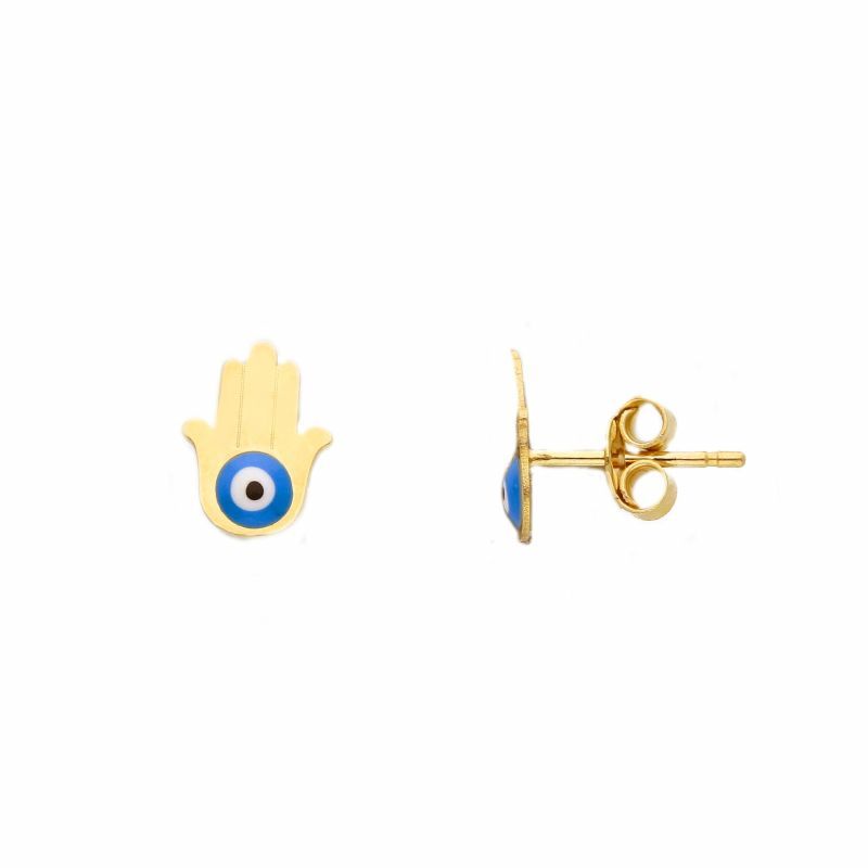 Φωτογραφία από Yellow gold earrings FATIMA k14 (code S240040)