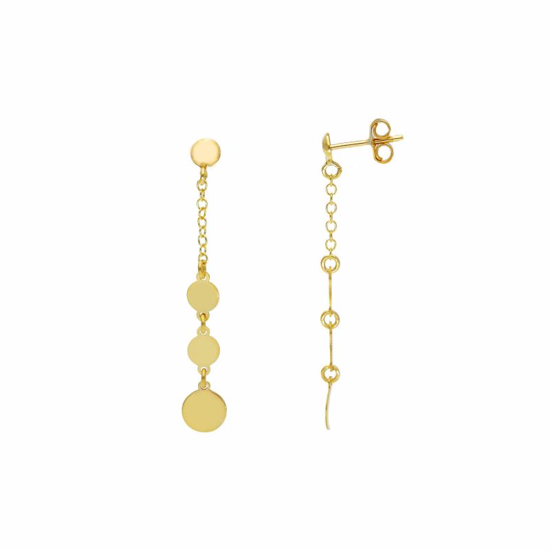 Φωτογραφία από Golden round earrings 9k (code S241662)
