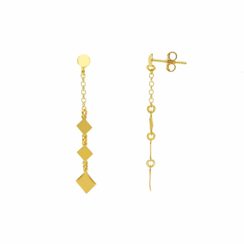 Φωτογραφία από Golden rhombus earrings 9k (code S241663)