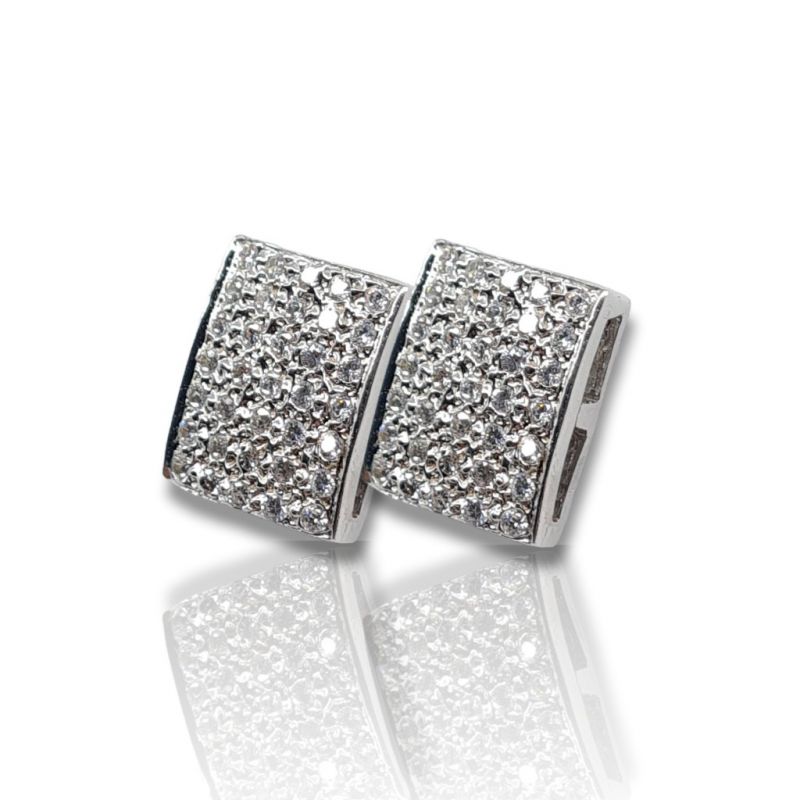 Φωτογραφία από White gold drop earrings 14k  (code M2485)