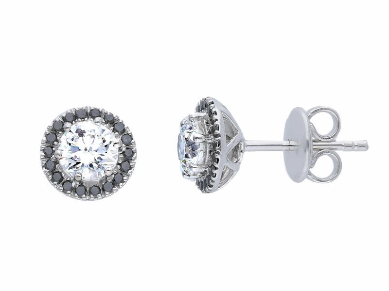 Φωτογραφία από White gold earrings 18k with diamonds  (code S251389)