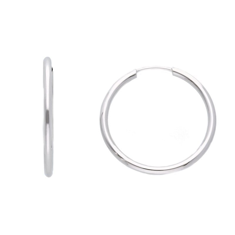 Φωτογραφία από Σκουλαρίκια κρίκοι απο λευκόχρυσο κ9  (code S265283)