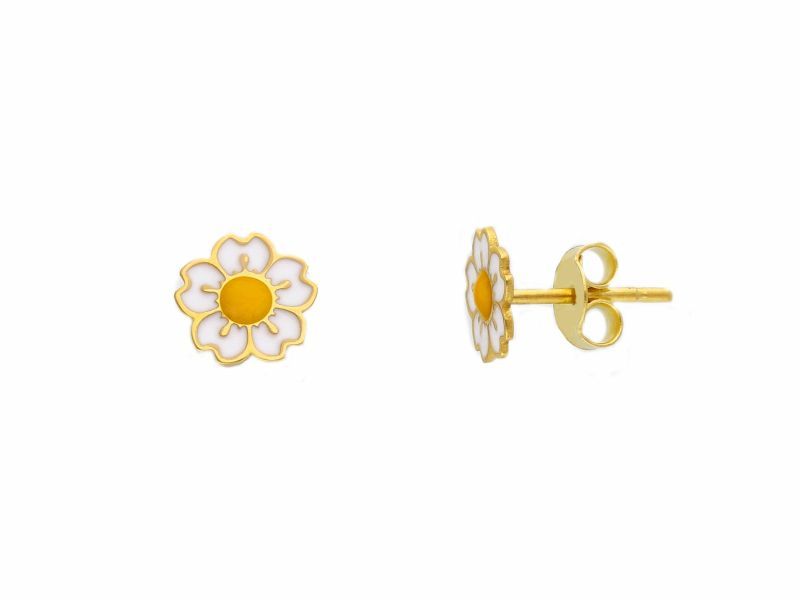 Φωτογραφία από Yellow gold earrings k14 (code S270372)