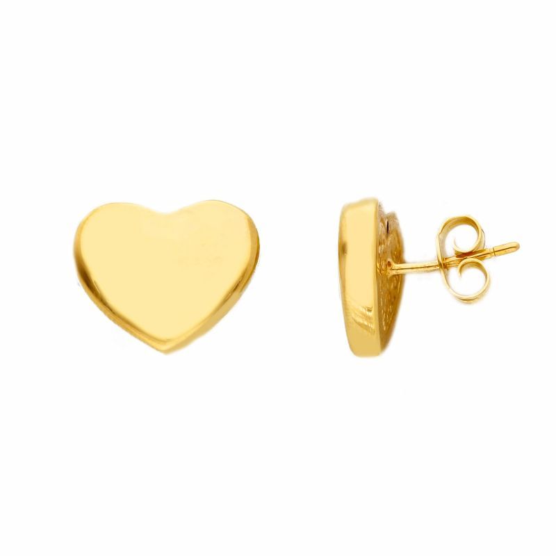 Φωτογραφία από Golden heart earrings 14k (code S276008)