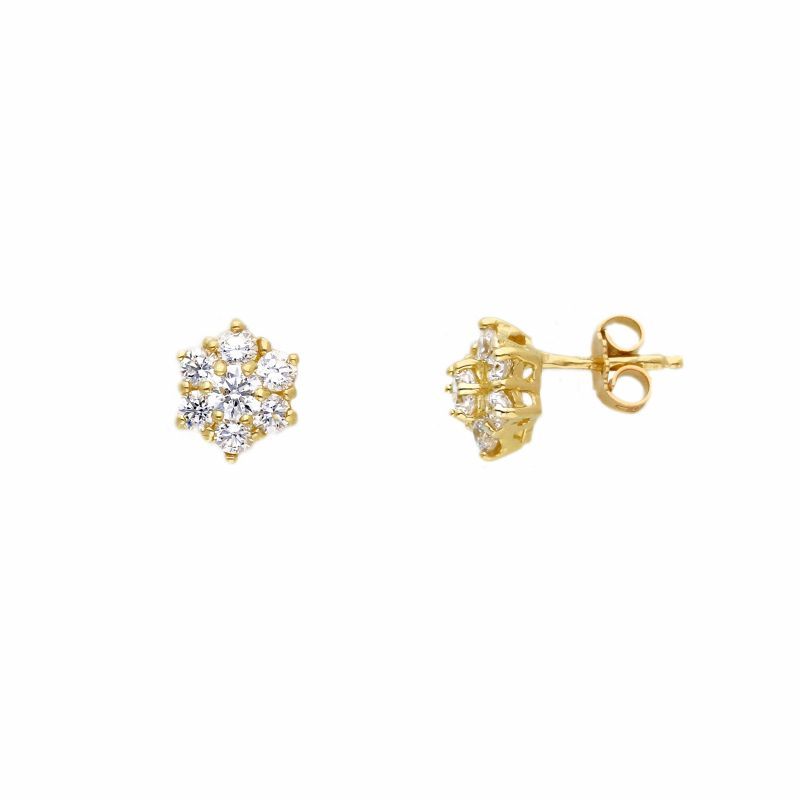 Φωτογραφία από Orecchini in oro giallo k14 con zirconi cubici (code S280965)