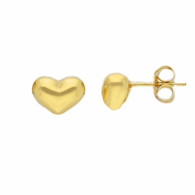 Φωτογραφία από Golden heart earrings 14k (code S281812)
