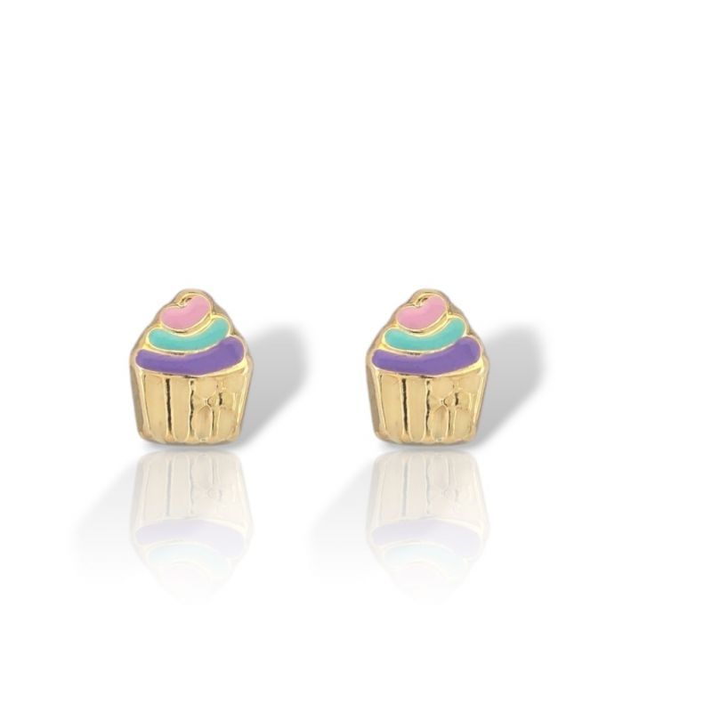 Φωτογραφία από Gold CUPCAKE earrings 9k (code AG2811)