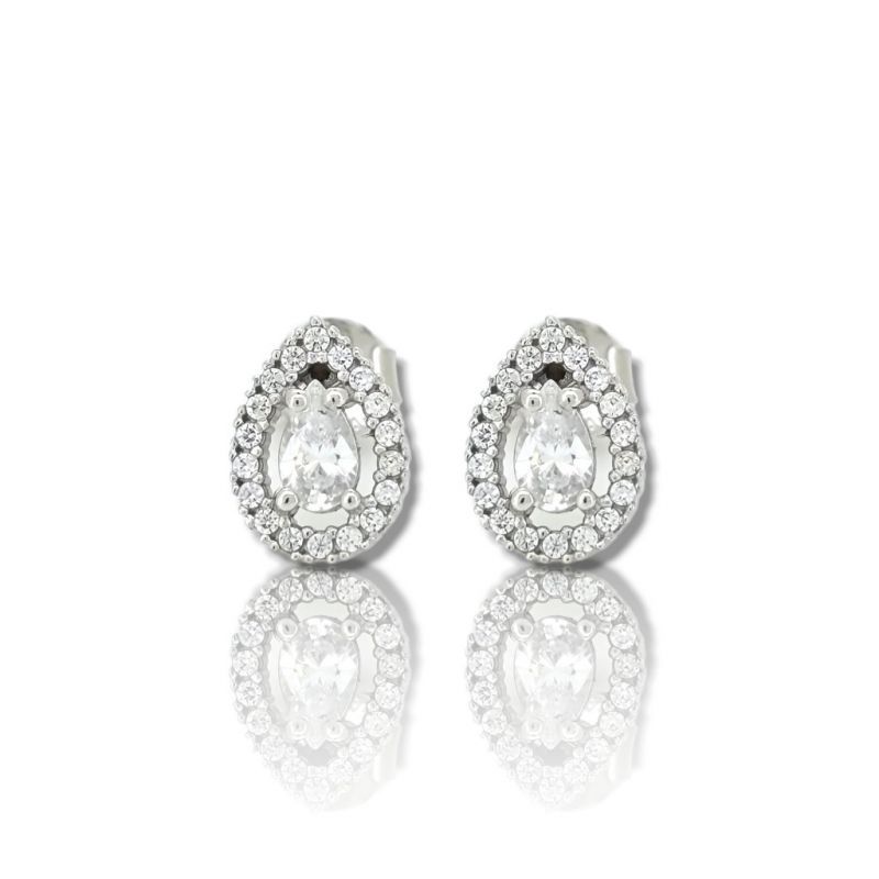 Φωτογραφία από Whitegold drop earrings 14k (code AL2826)