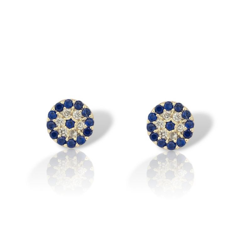 Φωτογραφία από Yellow gold earrings 14k with zircon (code N2802)