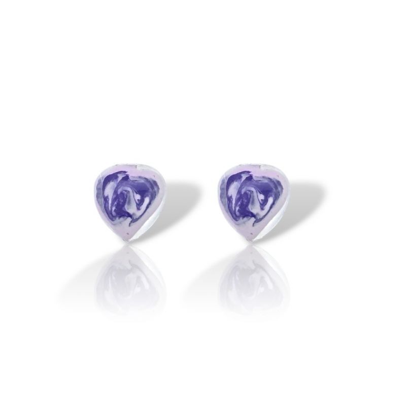 Φωτογραφία από White gold heart earrings 14k (code M2808)