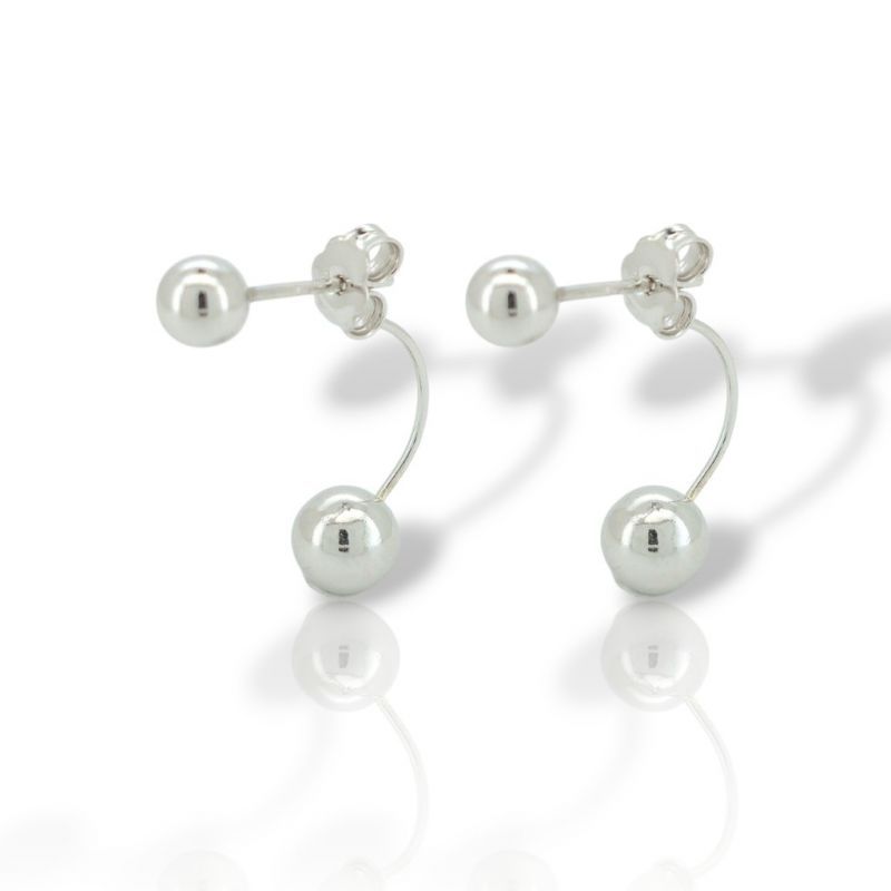 Φωτογραφία από Elegant Double Ball WhiteGold Earringsk14  (code M008214)