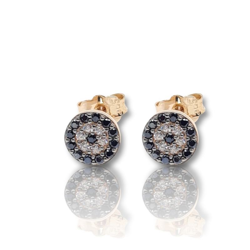 Φωτογραφία από Rose gold earrings 14k with zircon (code N2474)
