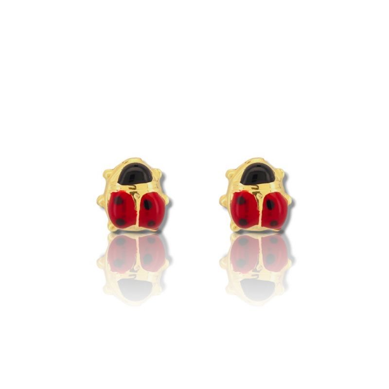 Φωτογραφία από Yellow gold earrings ladybugs k9 (code S162707)