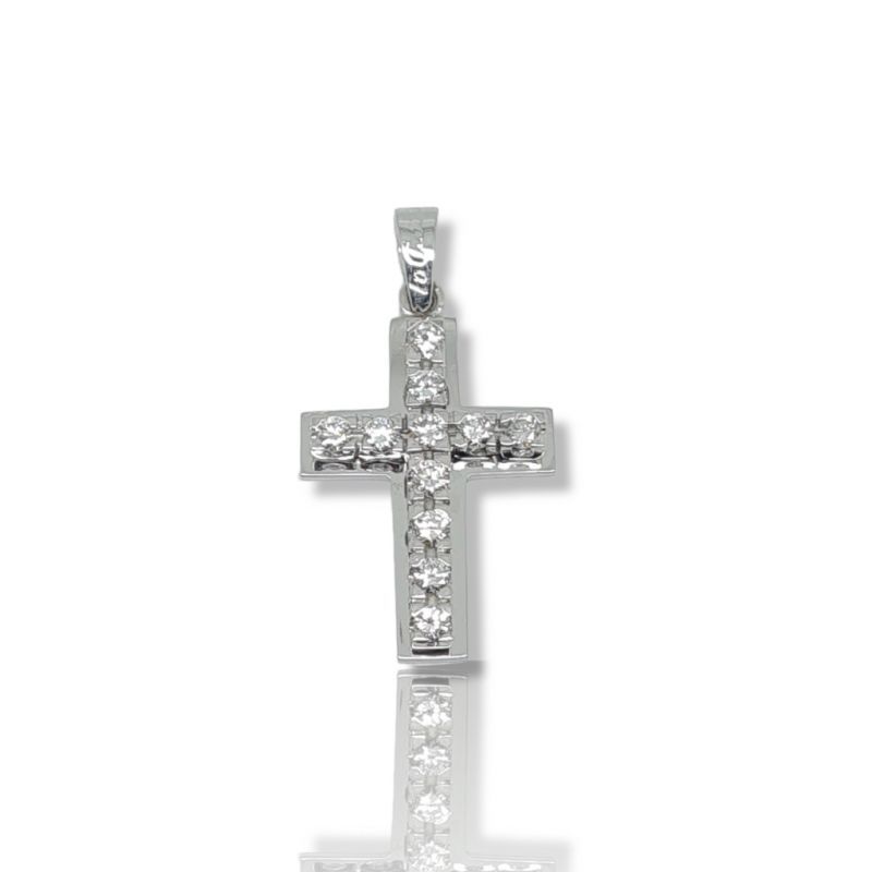 Φωτογραφία από White gold cross 18k with diamonds  (code H1706)