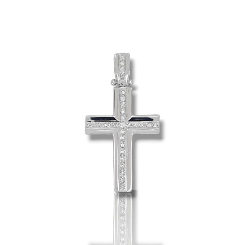 Φωτογραφία από White gold cross 18k with diamonds (code H1709)