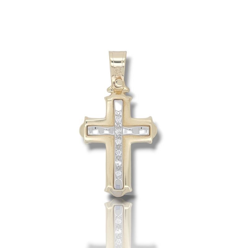 Φωτογραφία από Golden cross k14 with zircon (code Η1864)