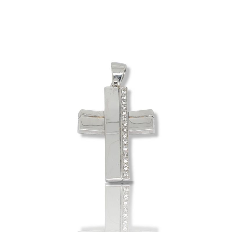 Φωτογραφία από White gold cross k18 with diamonds (code P1671)