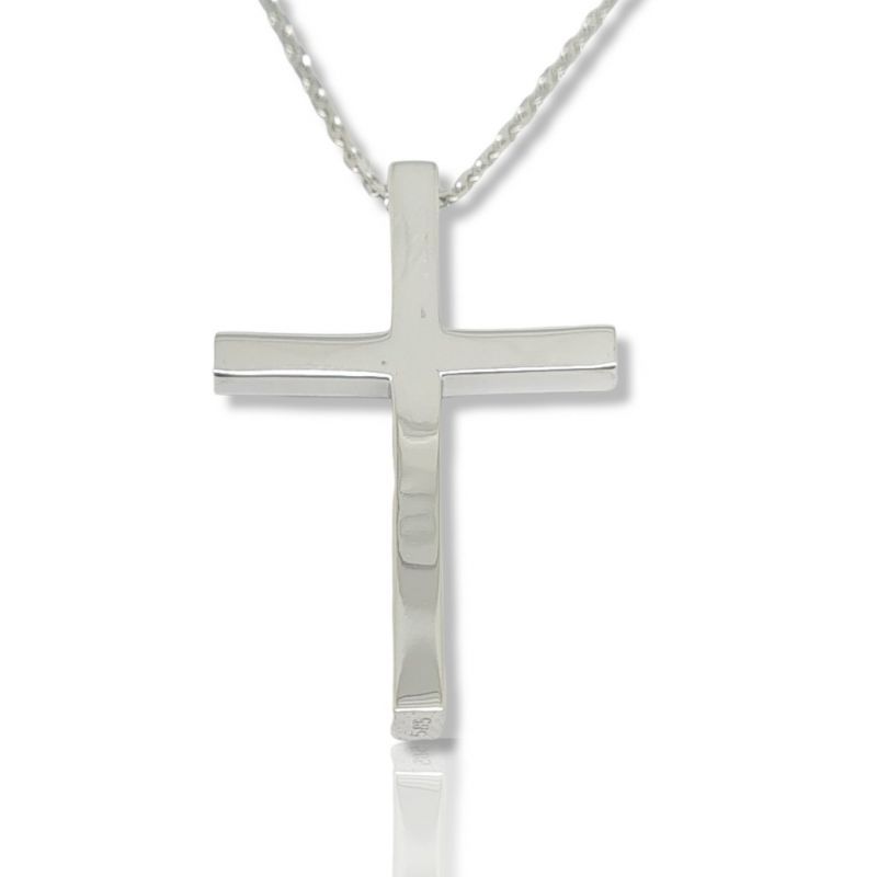 Φωτογραφία από Croce con catena in oro Bianco k14 (code H2189)