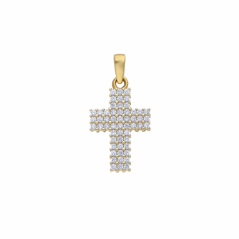 Φωτογραφία από Golden cross k14 with zircon (code S204478)