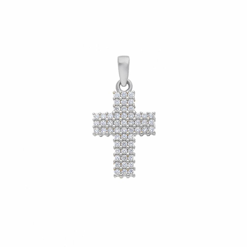Φωτογραφία από White gold cross k14 with zircon (code S204480)