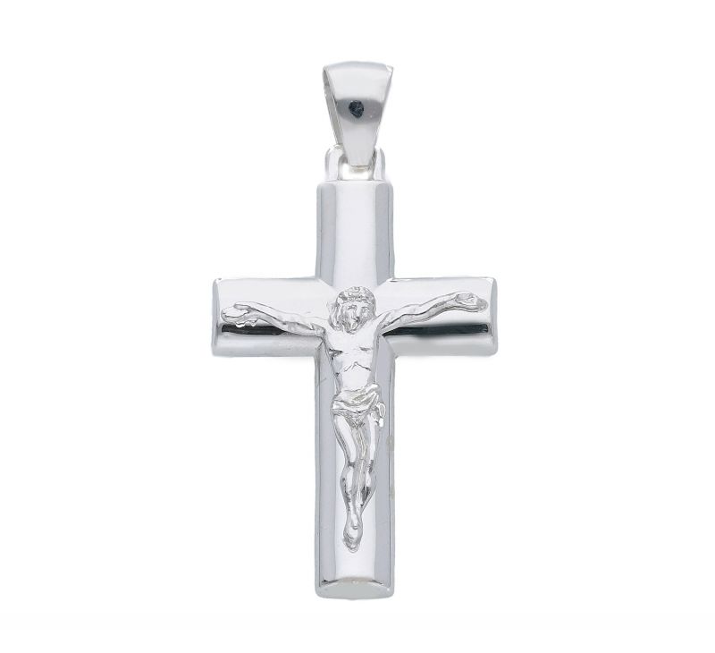 Φωτογραφία από Croce in oro Bianco k14 con Crocifisso (code S231306)