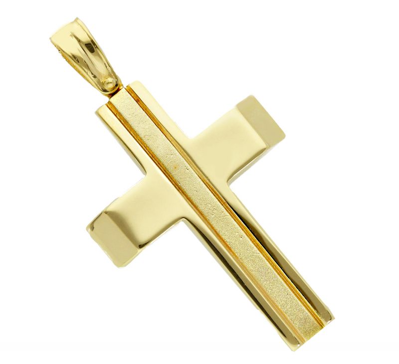 Φωτογραφία από Golden cross with matte details k14 (code S250152)