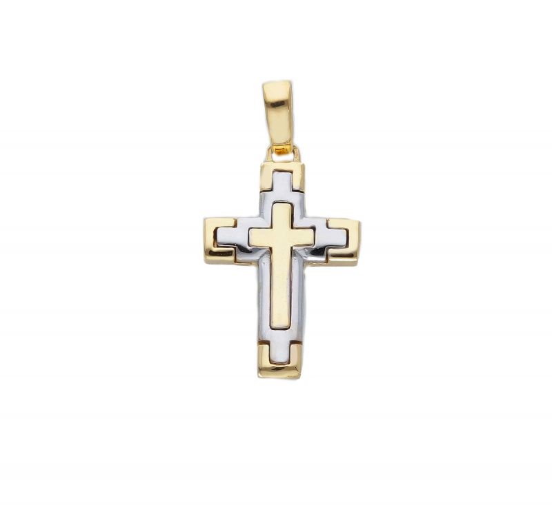Φωτογραφία από Croce in oro giallo e oro bianco k14 (code S258635)
