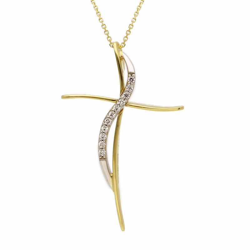Φωτογραφία από 9k Cross with white gold details  (code S280283)