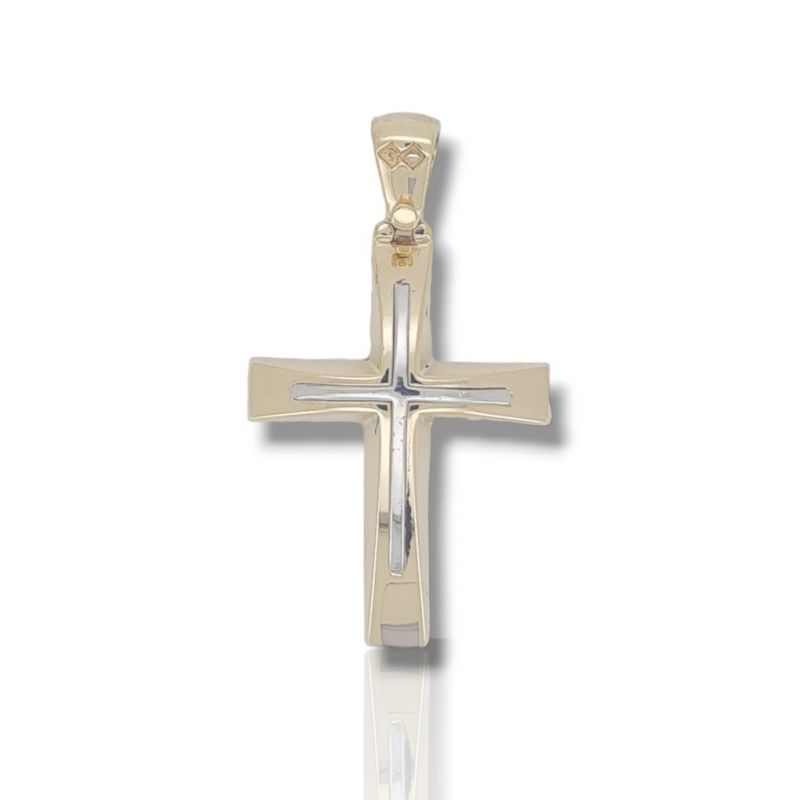 Φωτογραφία από Croce in oro giallo k14 e oro bianco (code AL1854)