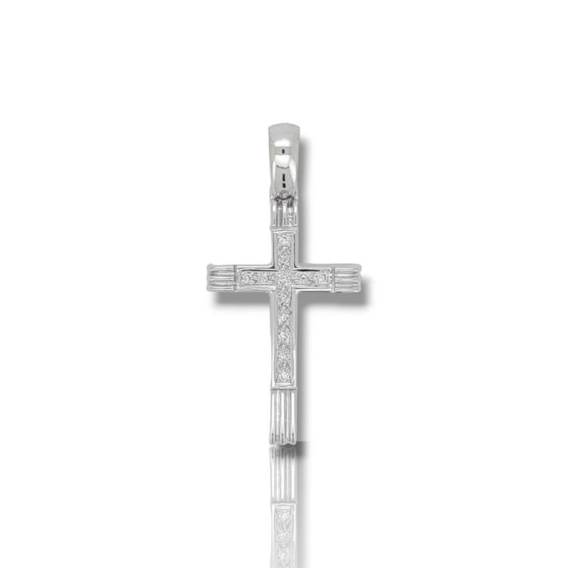 Φωτογραφία από White gold cross 18k with diamonds  (code H1705)