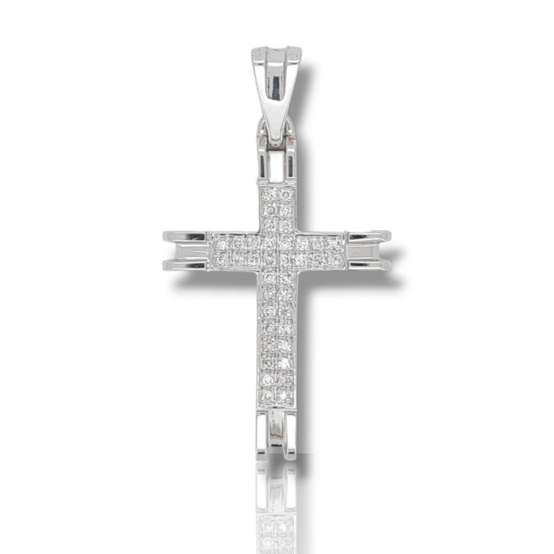 Φωτογραφία από White gold cross 18k with diamonds  (code H1715)