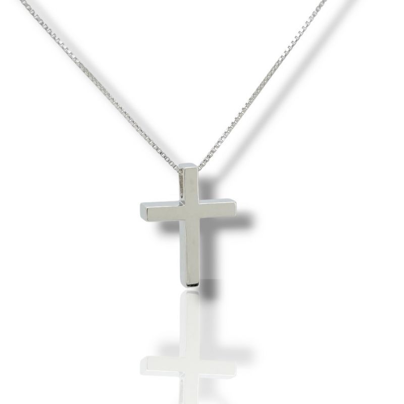 Φωτογραφία από Croce con catena n oro Bianco k14 (code H2301)