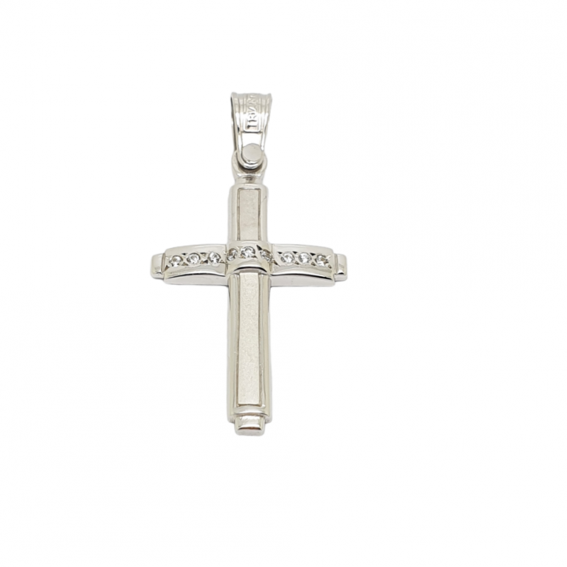 Φωτογραφία από White gold cross k14 with zircon(code H2101)