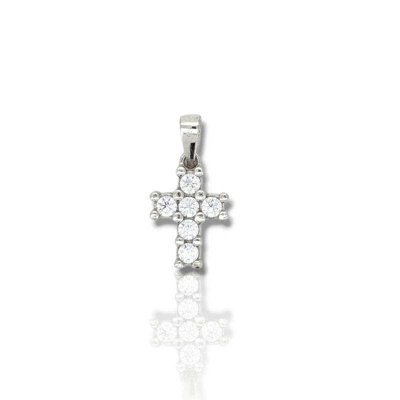 Φωτογραφία από White gold cross k14 with zircon (code S198414/2)