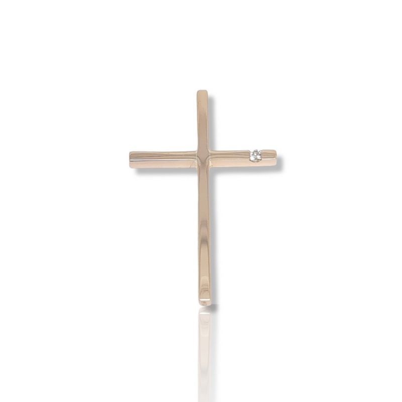 Φωτογραφία από Rose gold cross with diamond (code H2126)