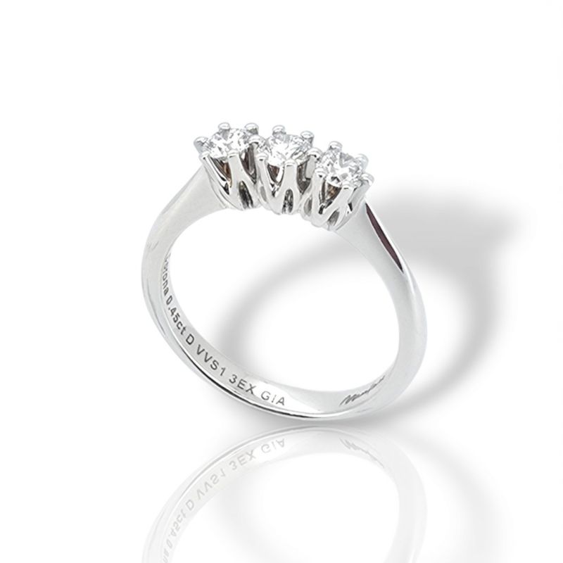 Φωτογραφία από ΄΄Corona΄΄ TRILOGY in Oro Bianco κ18 con 3 diamanti (code IBM37/090)