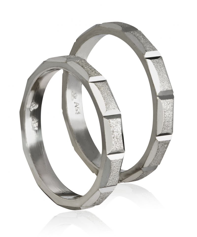 Φωτογραφία από White gold wedding rings 3mm (code 406)