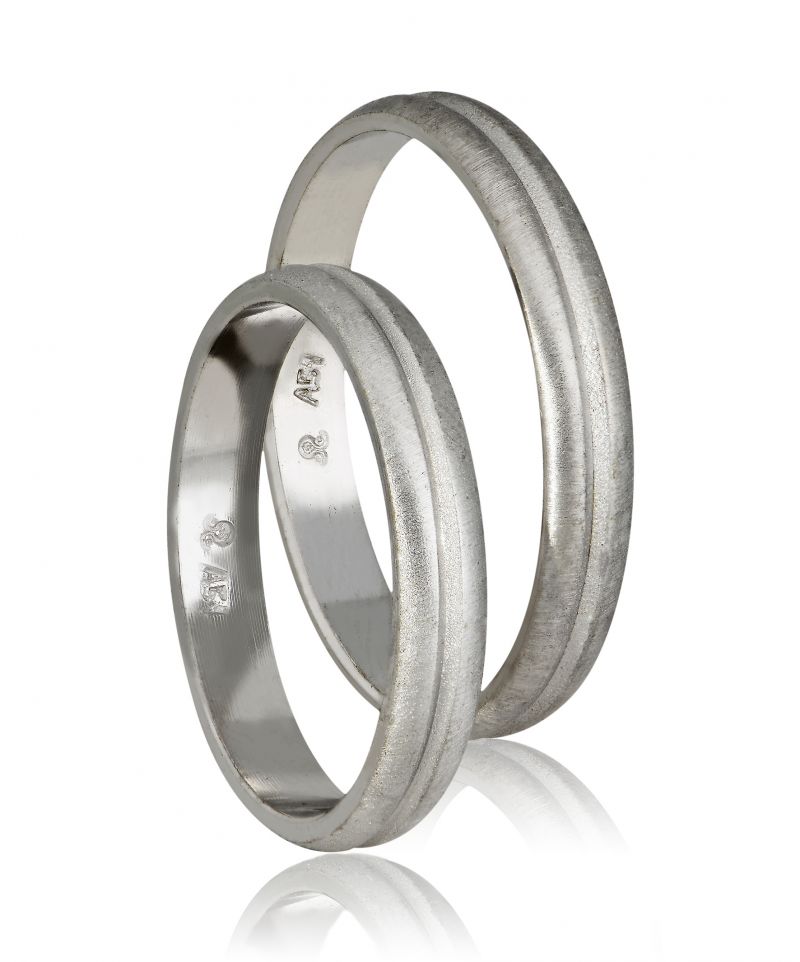 Φωτογραφία από White gold wedding rings 3mm (code 411)