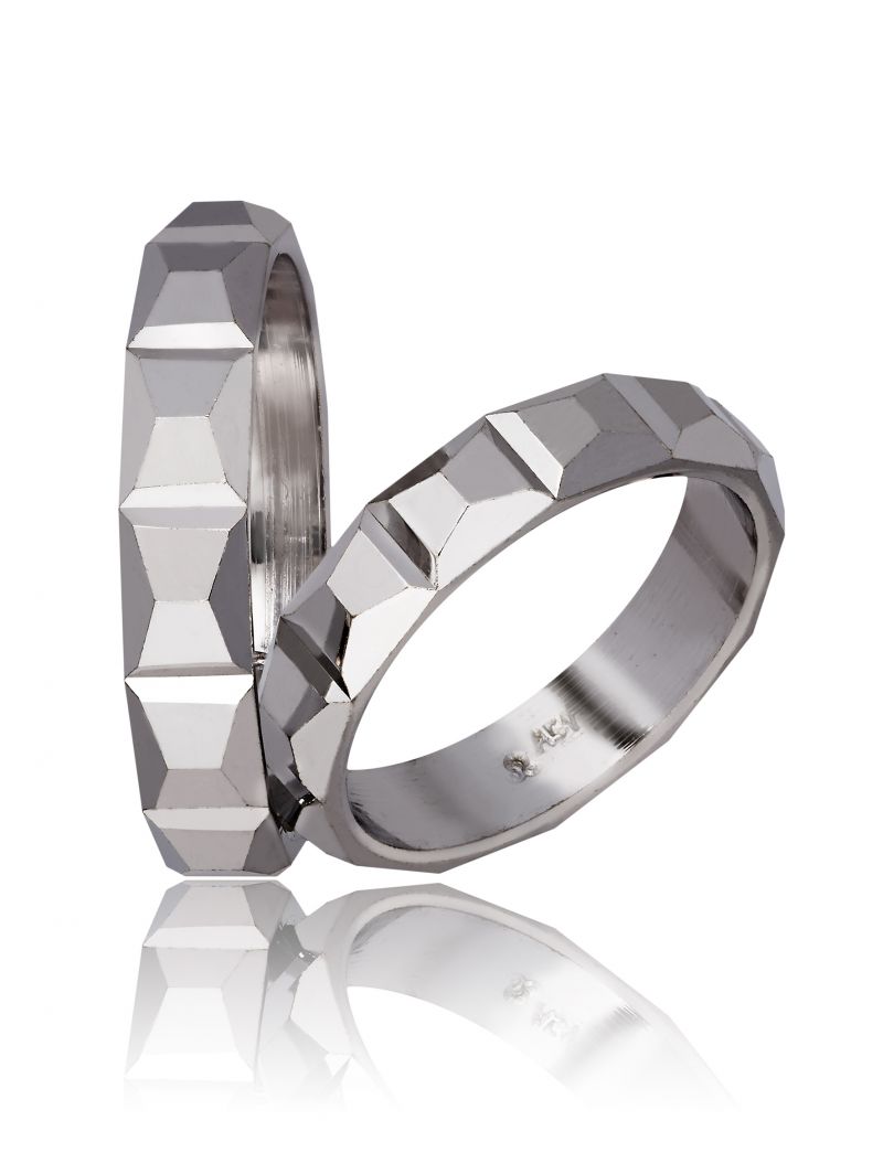 Φωτογραφία από White gold wedding rings 4.5mm (code 712)