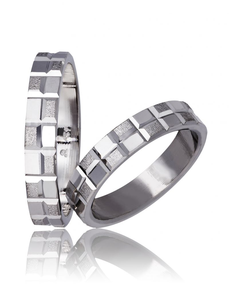 Φωτογραφία από White gold wedding rings 4.3mm (code 713)
