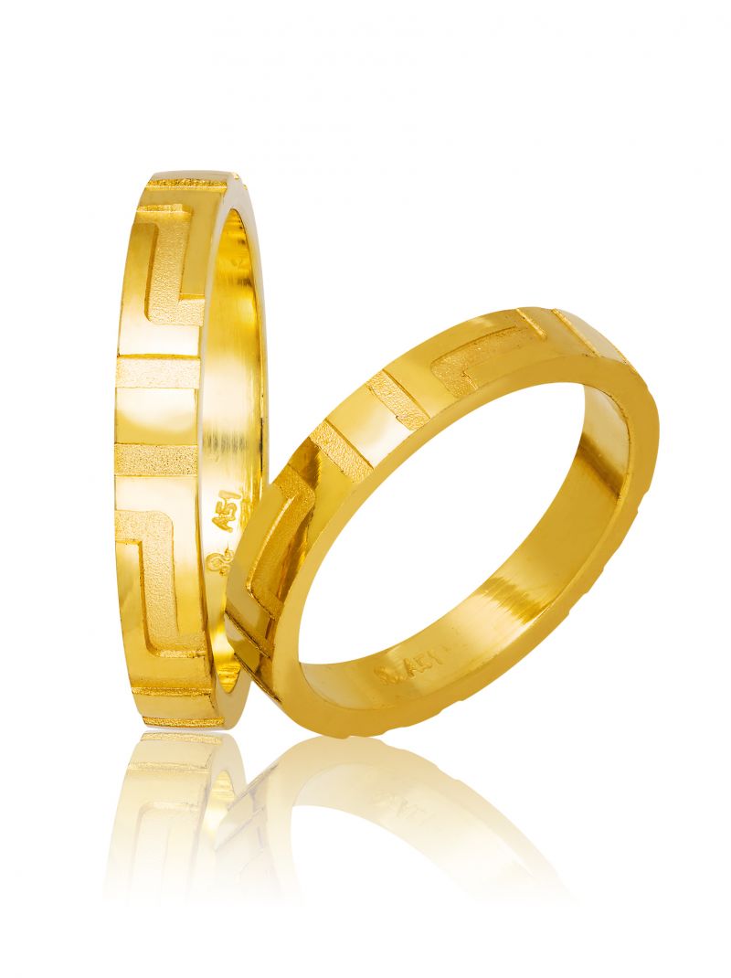Φωτογραφία από Golden wedding rings 3.5mm (code 714)