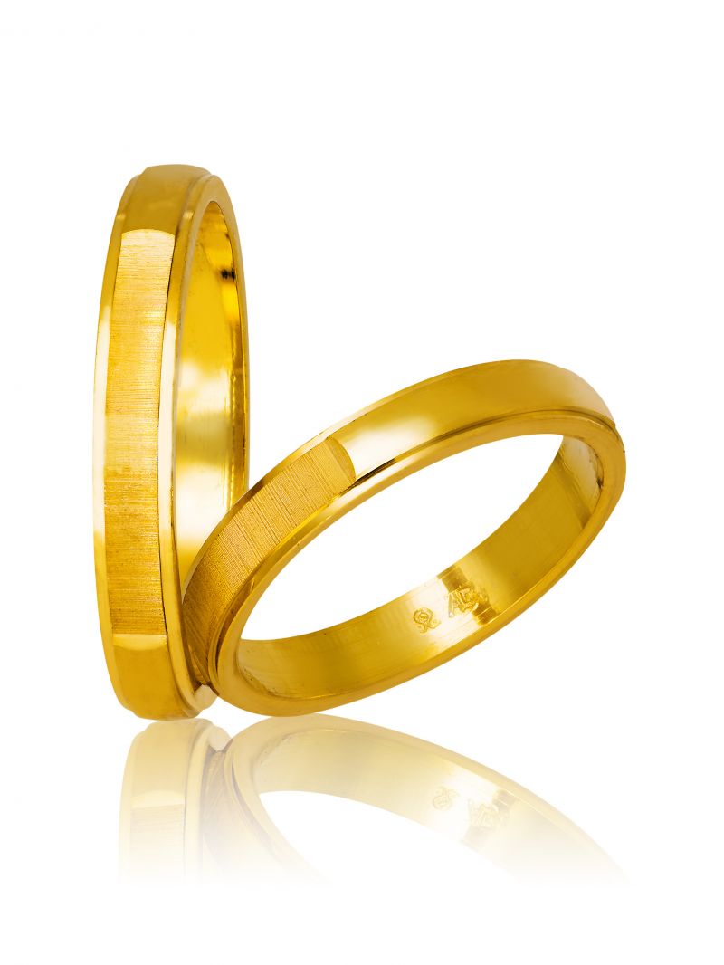 Φωτογραφία από Golden wedding rings 3.5mm ( code 715)