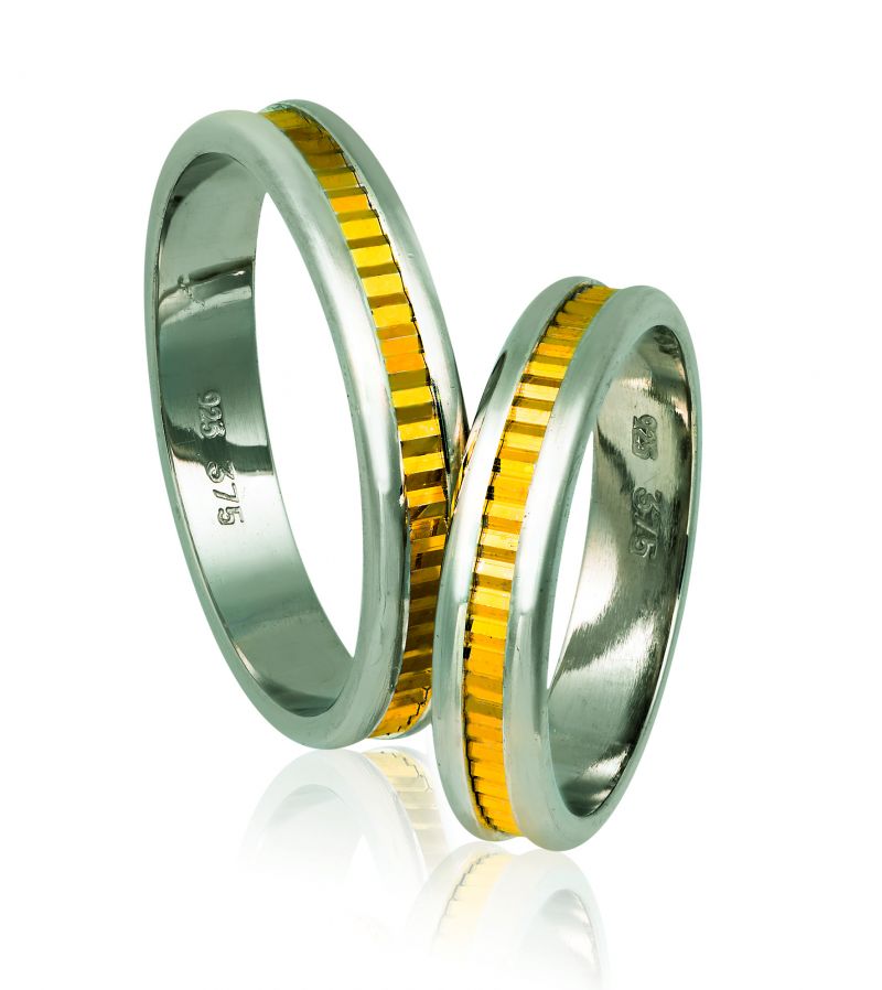 Φωτογραφία από Fedi Nuziali in oro Bianco e oro Giallo 4.3mm  