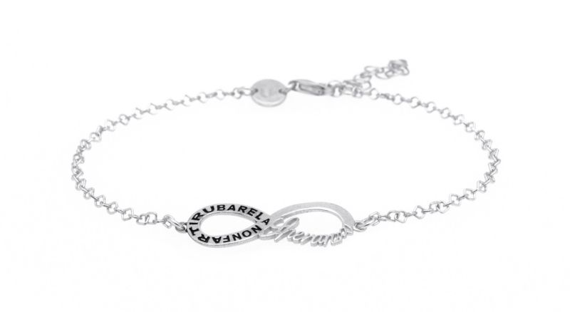 Φωτογραφία από Βραχιόλι άπειρο  απο επιπλατινωμένο ασήμι 925° (code BEN170/BA)