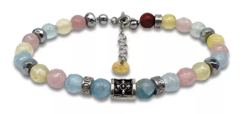 Φωτογραφία από Bracelet with Natural Stones of Assorted Colors (AGI311/B)