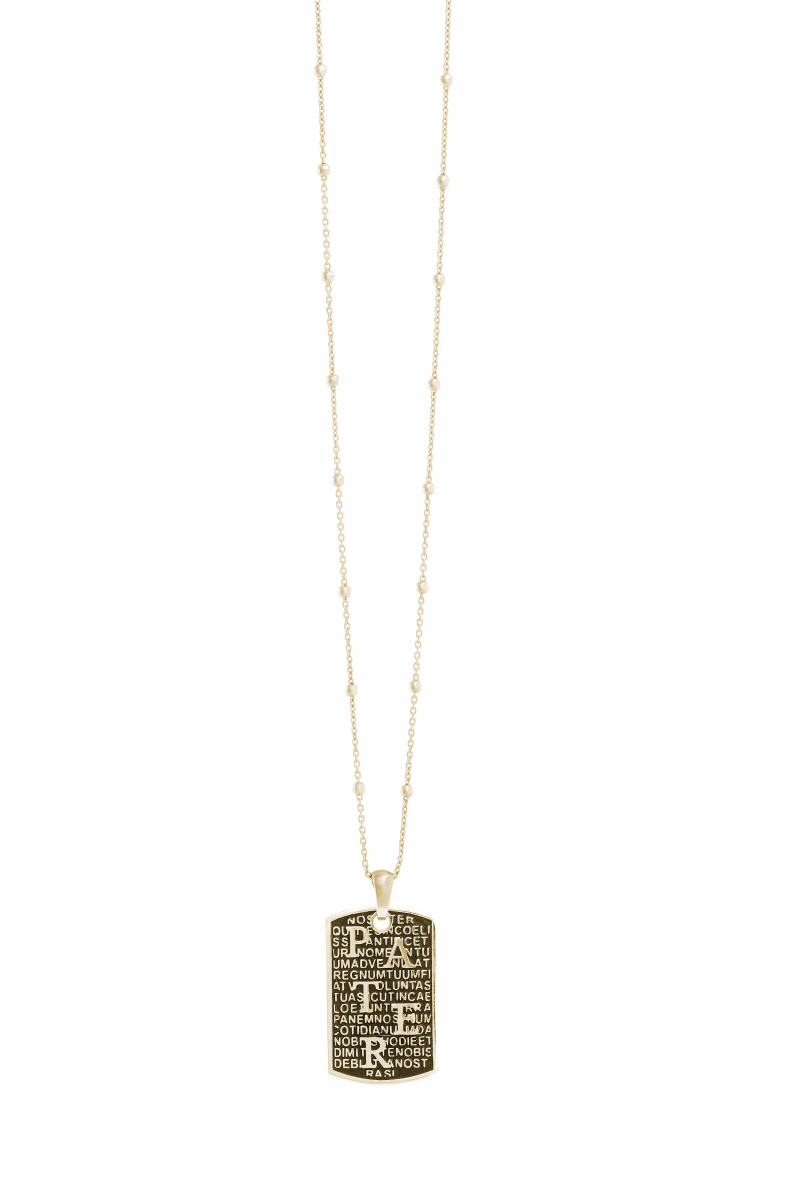 Φωτογραφία από PATER necklace in 925° platinum-plated silver (AGI262 C-O)