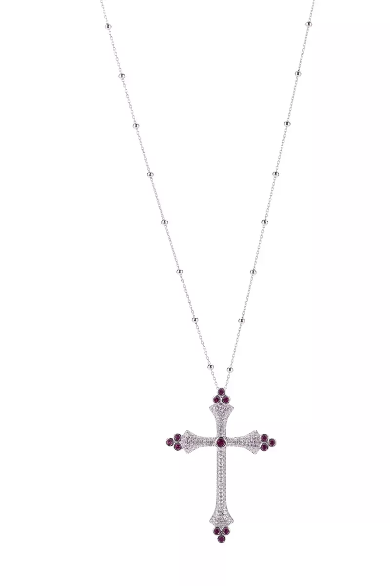 Φωτογραφία από Icona Platinum plated silver 925º Cross  (code AGI293-C-ZR)